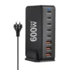 600W GaN USB C Charger 8 port Desktop Charging Station PD3.0 USB Type C Fast Charger