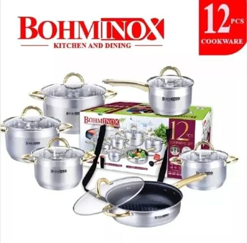 Bohminox 12pcs Heavy duty Cookware Set