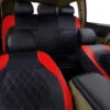 Luxury Premium All Season Quited PU Leather Waterproof Universal 5 Seater Fit Sedan Car Seat Cover with Pillows