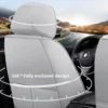 Luxury Premium All Season Quited PU Leather Waterproof Universal 5 Seater Fit Sedan Car Seat Cover with Pillows