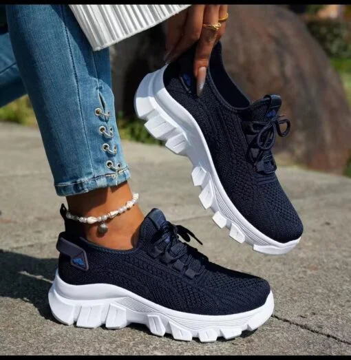 Women’s Breathable Mesh Knit Walking Casual Sneakers